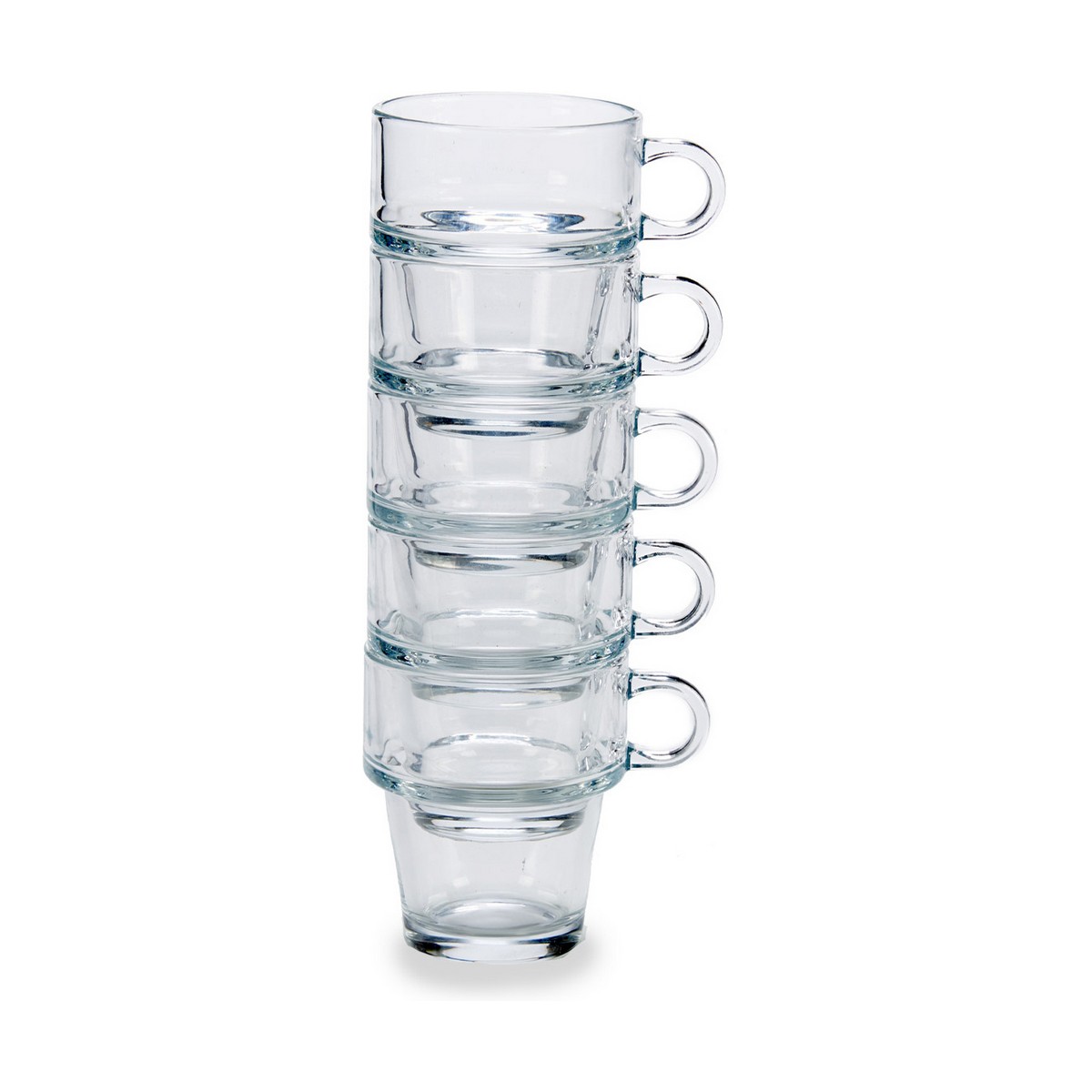 Набор из кофейных чашек 27010 Прозрачный Стеклянный 260 ml (26 cl)-2