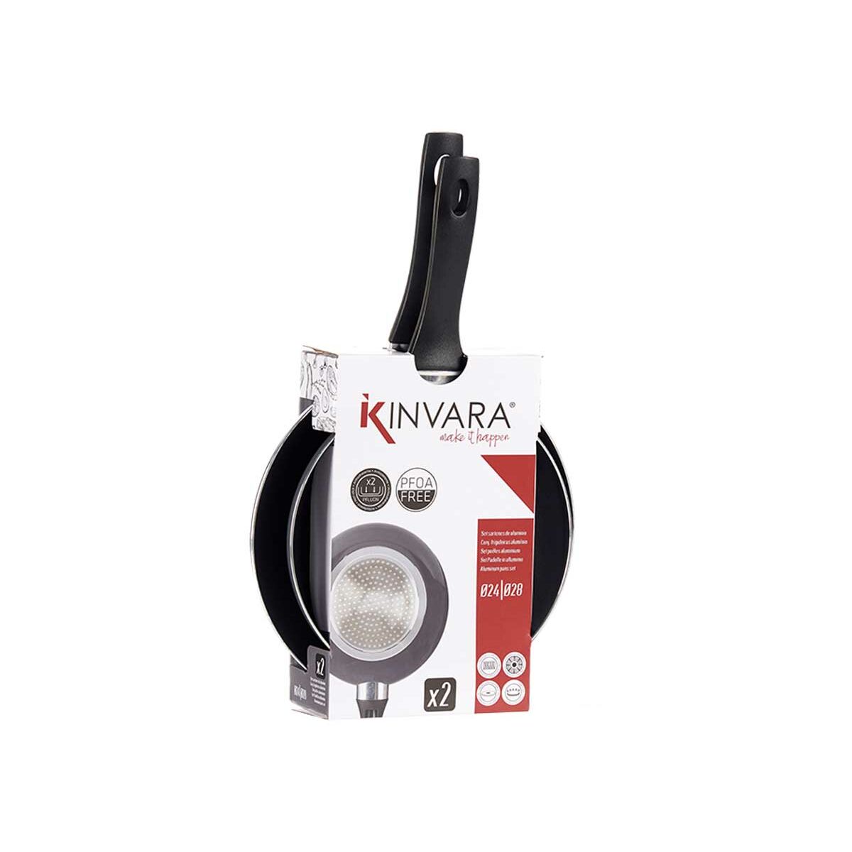 Ტაფების ნაკრები რუხი ალუმინი (2 pps)-2