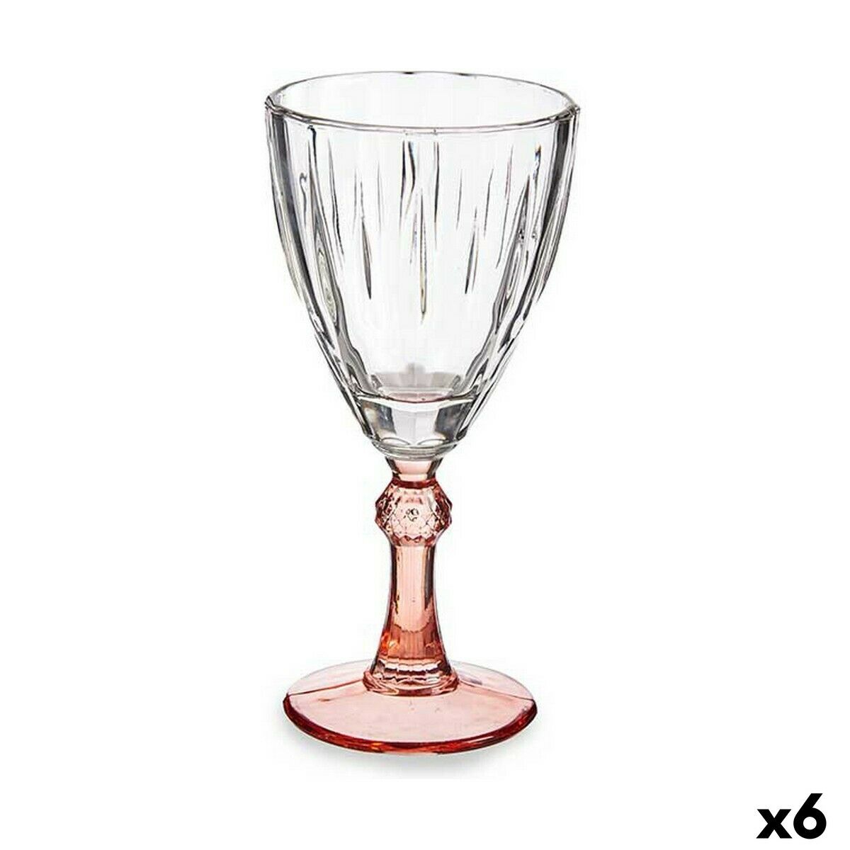 Бокал Exotic Стеклянный Лососевый 6 штук (275 ml)-2