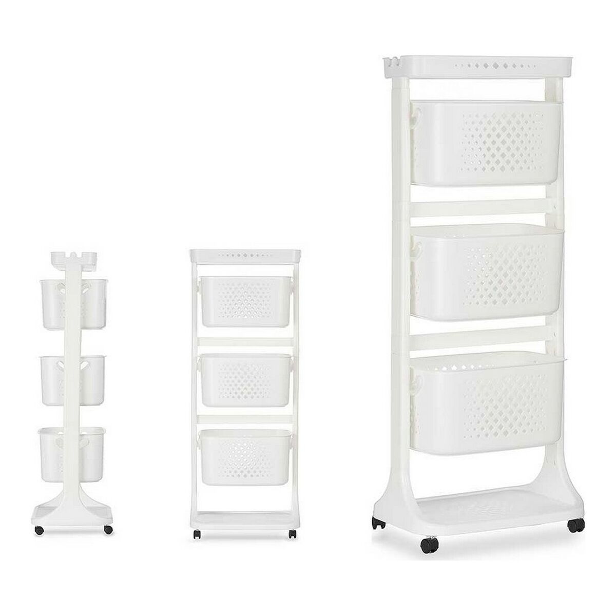 Mobile pedestal White Polypropylene (33 x 112 x 44 cm)-2