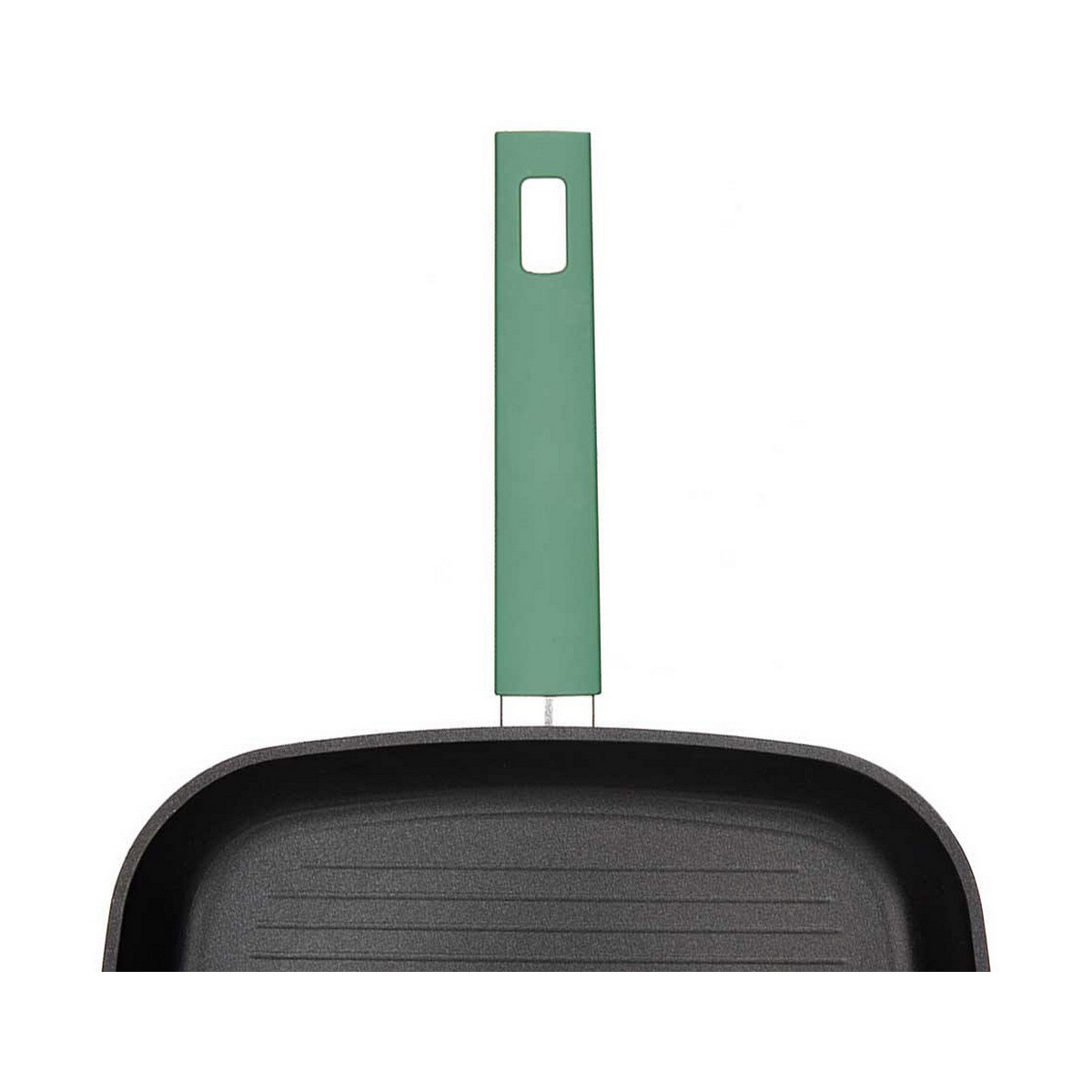 Ტაფის დაფარული შავი მწვანე 28 x 28 სმ ალუმინის-2