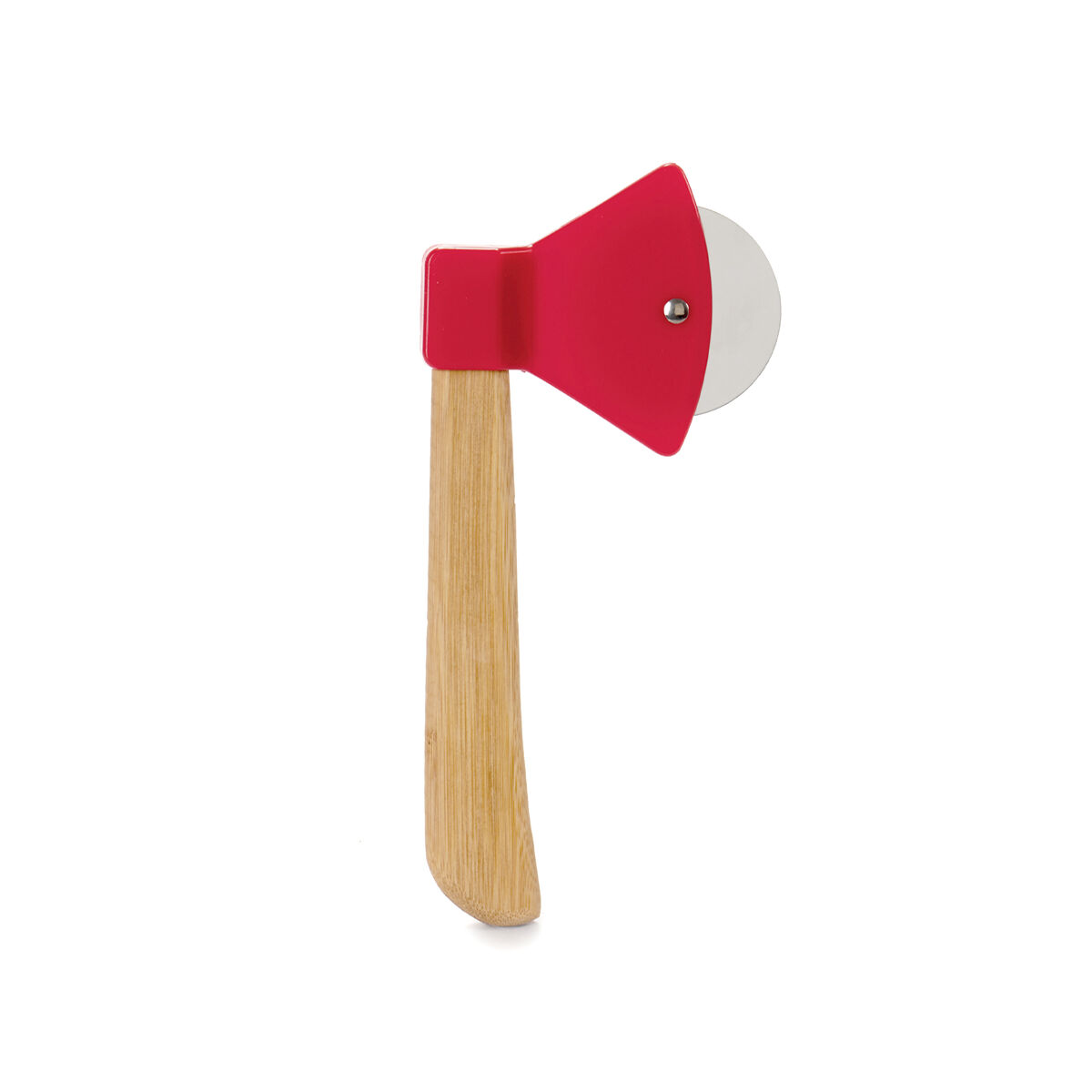 Pizza Cutter Torch Red Brown Stainless Steel Bamboo Polypropylene (21.7 x 2 x 10 cm) (12 pieces)-2