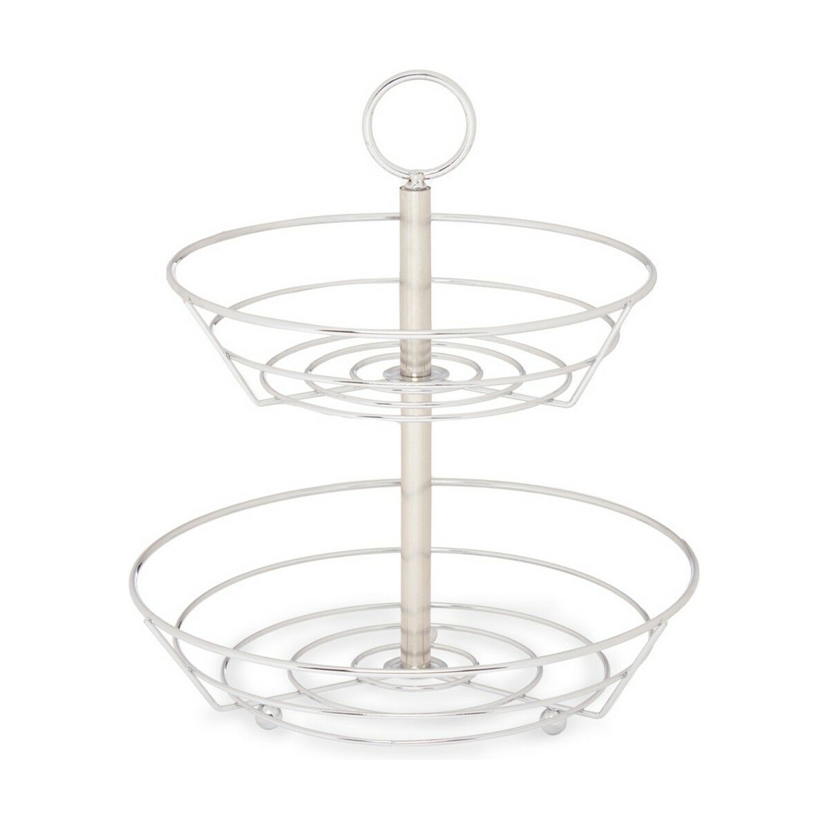 Chrome Fruit Bowl Silver Metal (26 x 26 x 30.5 cm) (6 pieces)-2