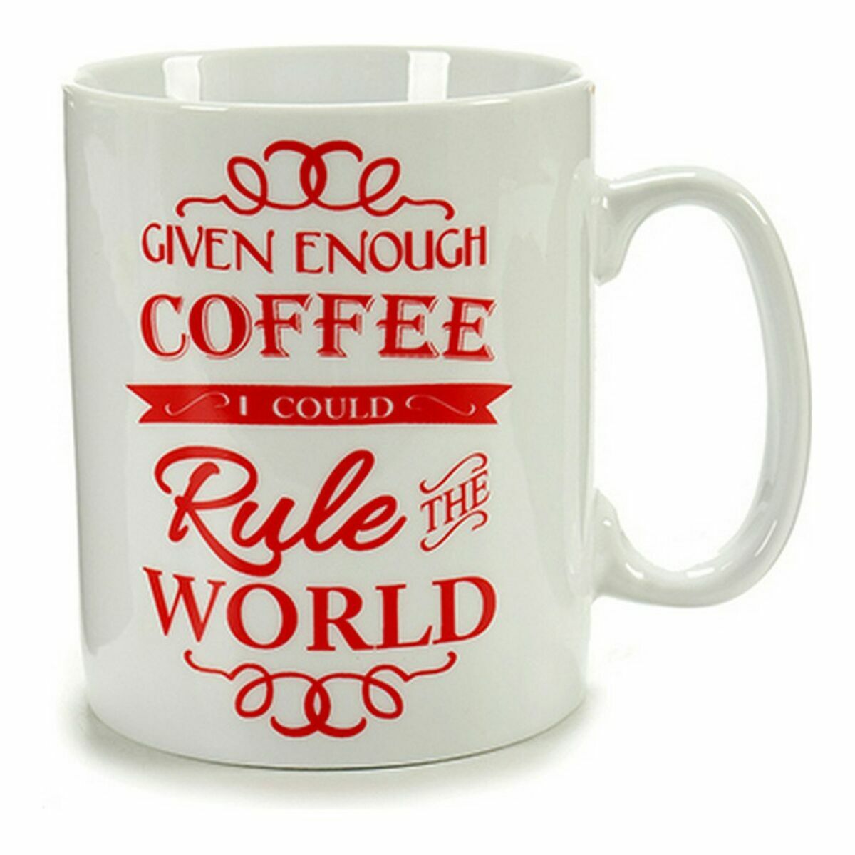 Кружка Mug Coffee Фарфор Красный Белый 500 ml 24 штук-3