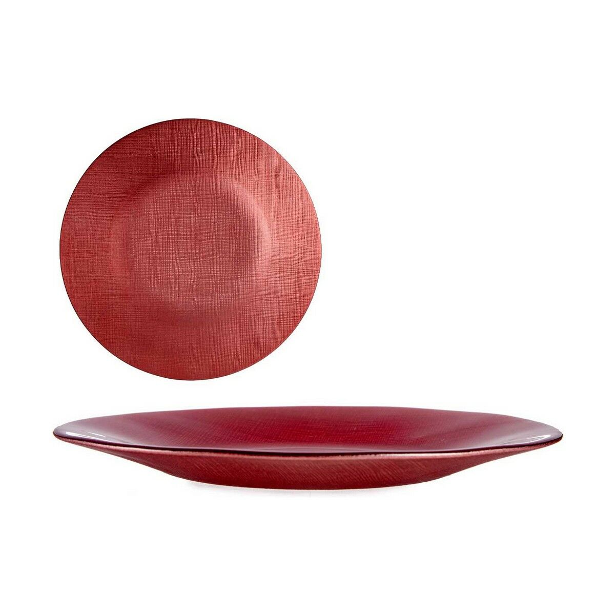 Flat plate Red Glass 6 pieces (21 x 2 x 21 cm)-3