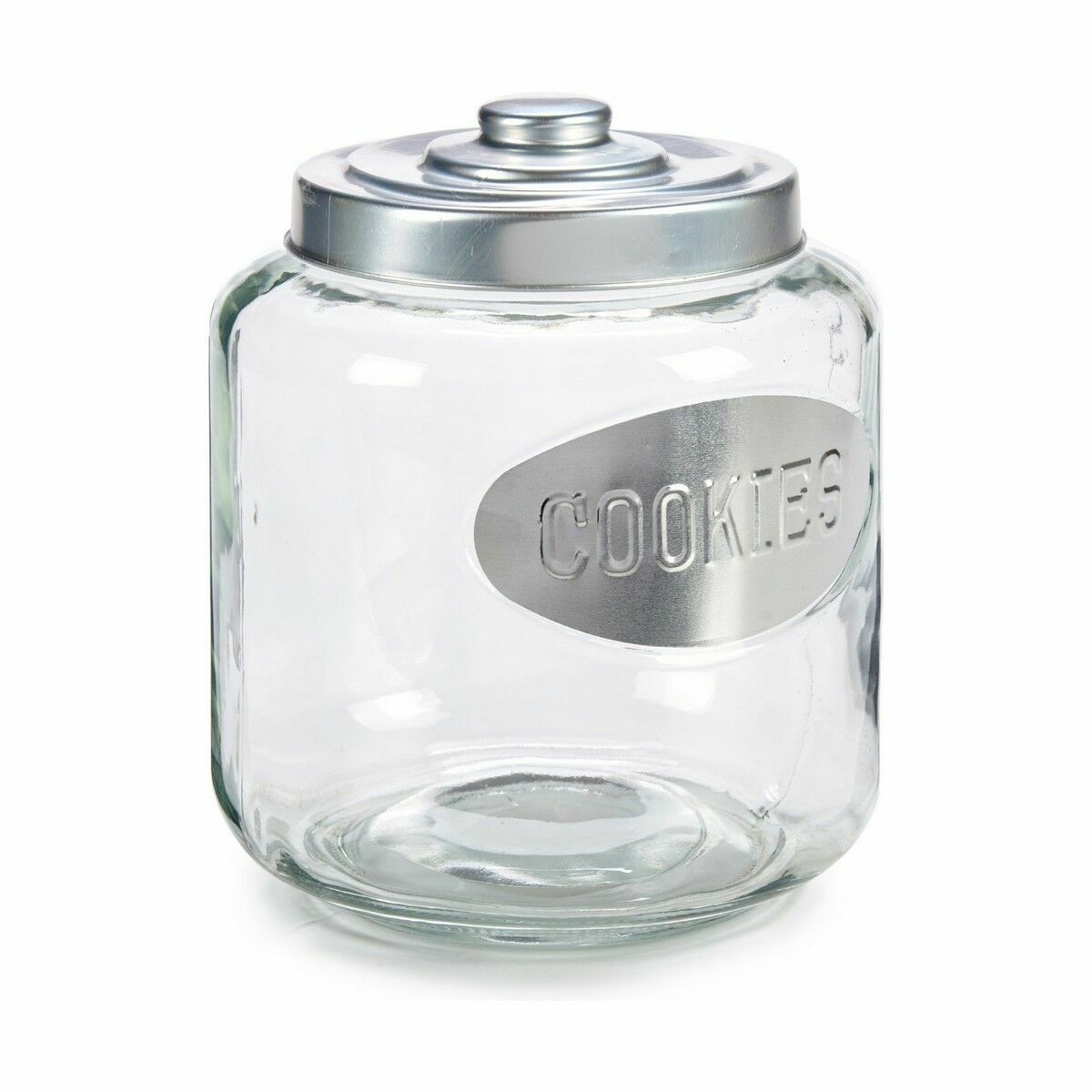 Cookie jar Silver Metal 400 ml 19 x 22.5 x 19 cm (4 pieces)-2