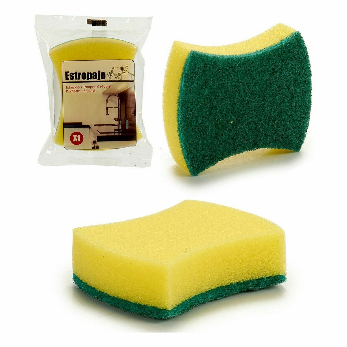 Skin Yellow Green Synthetic Fiber 10 x 3 x 7.5 cm (96 pieces)-2