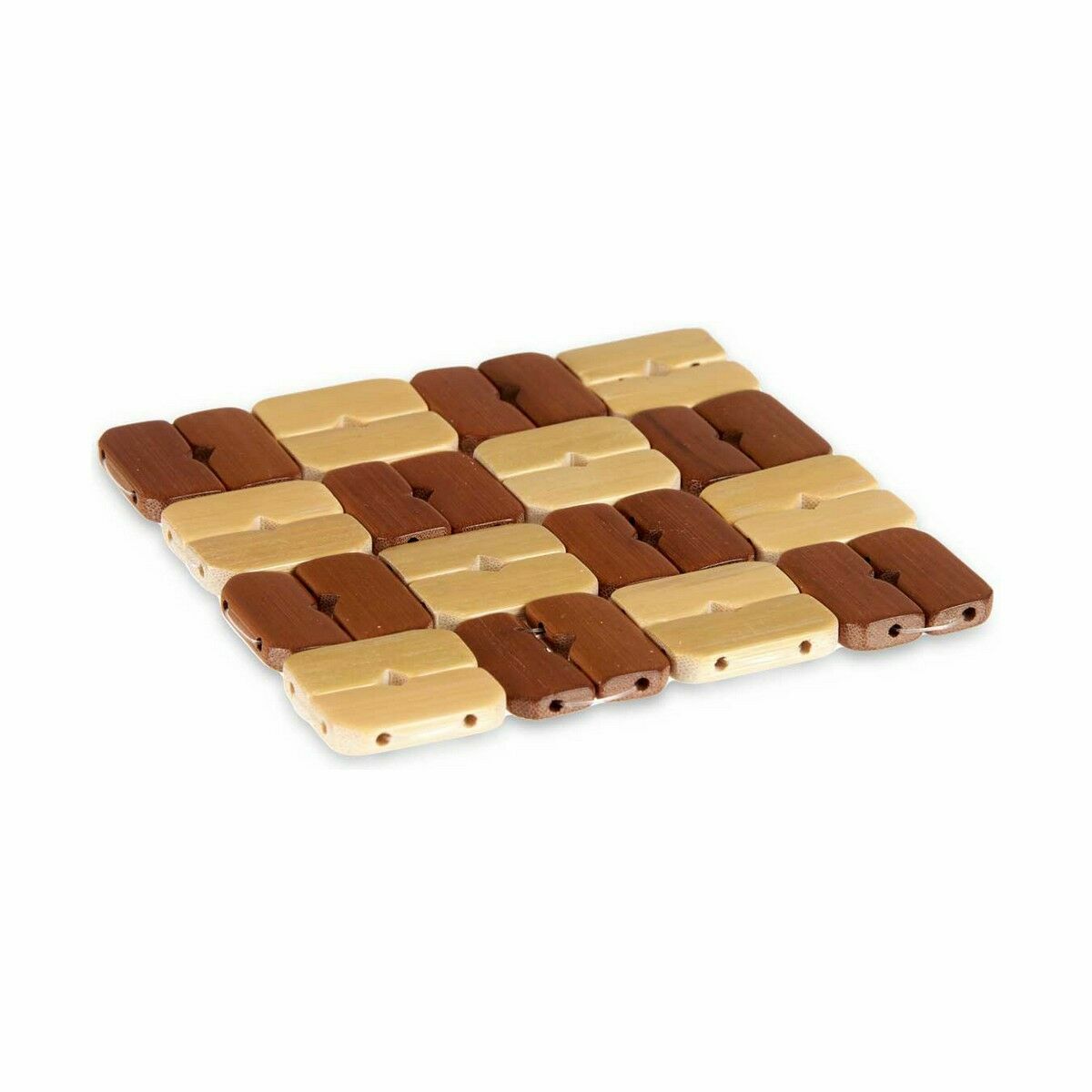 Sıcak Set Standı Kare Bambu Kahverengi 13 x 2 x 13 cm (24 adet)-2
