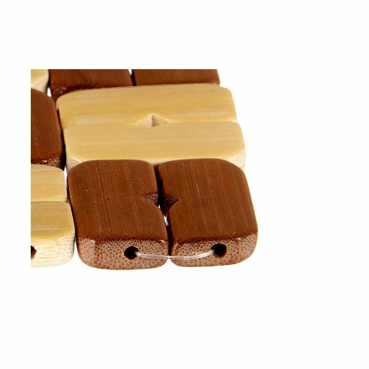 Sıcak Set Standı Kare Bambu Kahverengi 13 x 2 x 13 cm (24 adet)-3