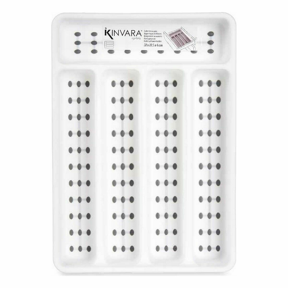 Cutlery Organizer Polypropylene 22.5 x 4.5 x 32 cm (24 pieces)-3