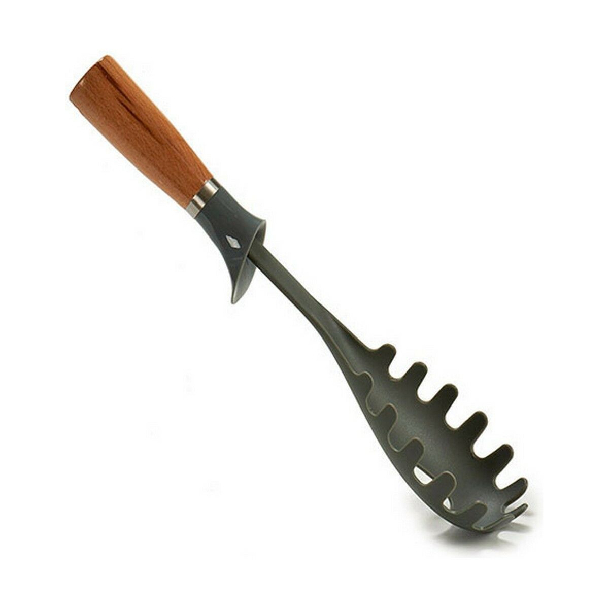 Paste Spoon Grey Wooden Brown Nylon 5.5 x 32 x 7.5 cm (6 pieces)-2
