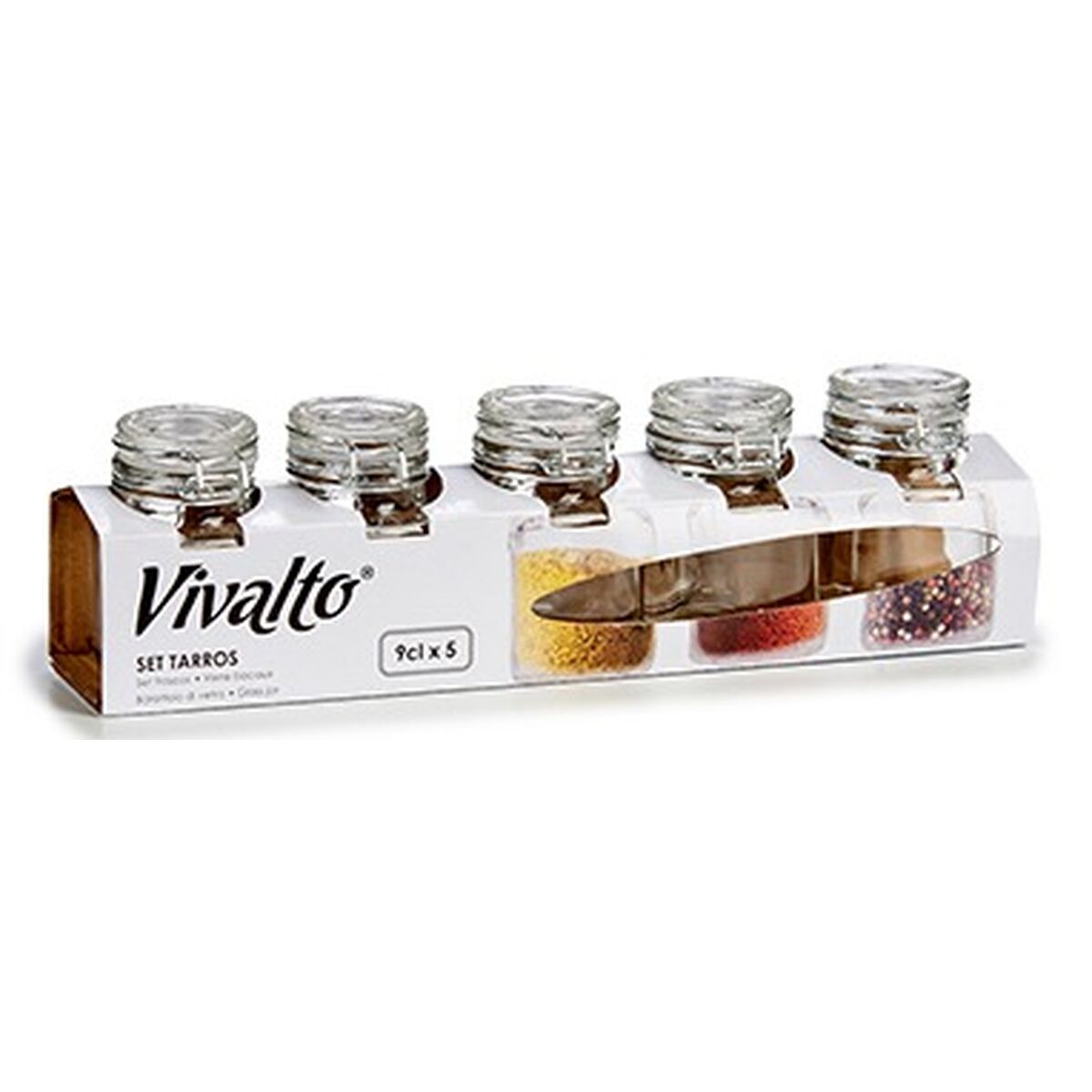 Набор из банок Герметично закрываются Прозрачный Резина Металл 90 ml (12 штук)-2