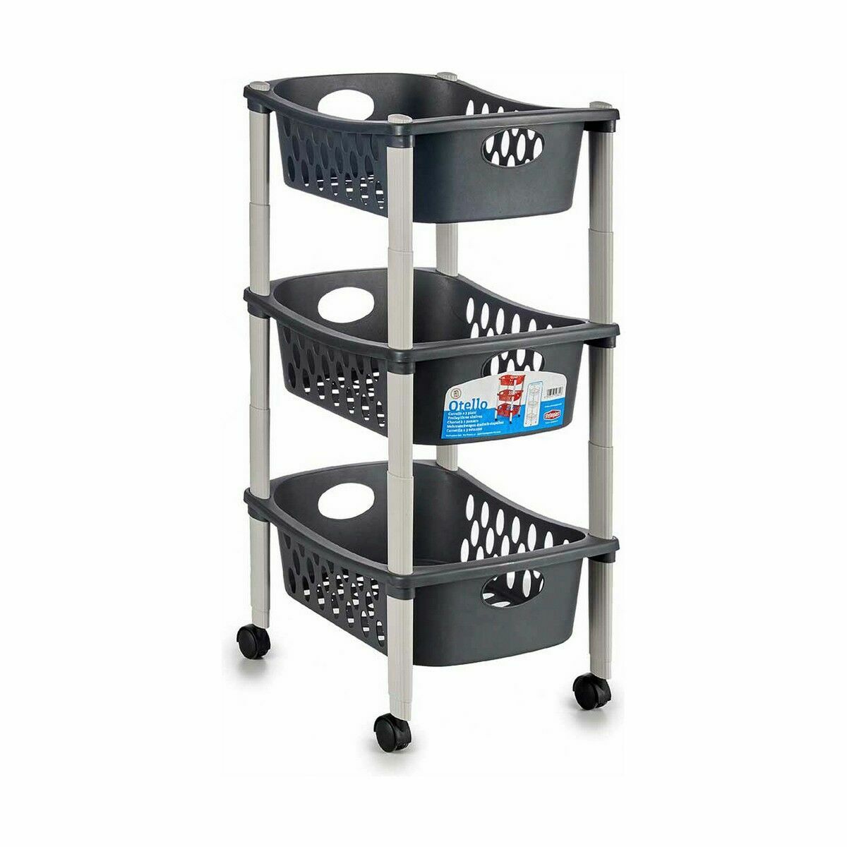 Stefanplast Mobile Pedestal White Anthracite Plastic 40 x 29.5 x 68.5 cm (44 Unidades)-3
