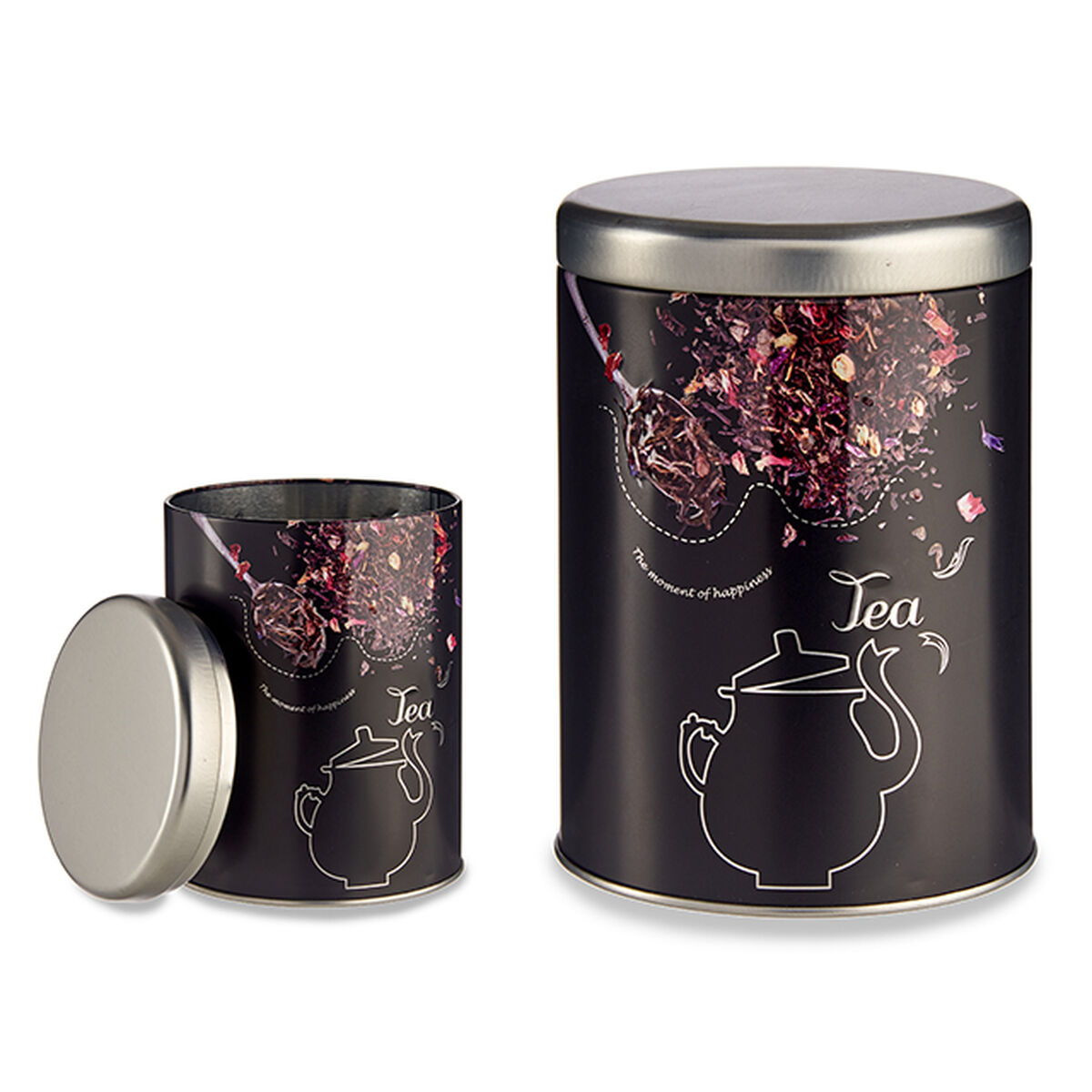Boat Tea Black Metal 1 L 10.5 x 15 x 10.5 cm (24 pieces)-2