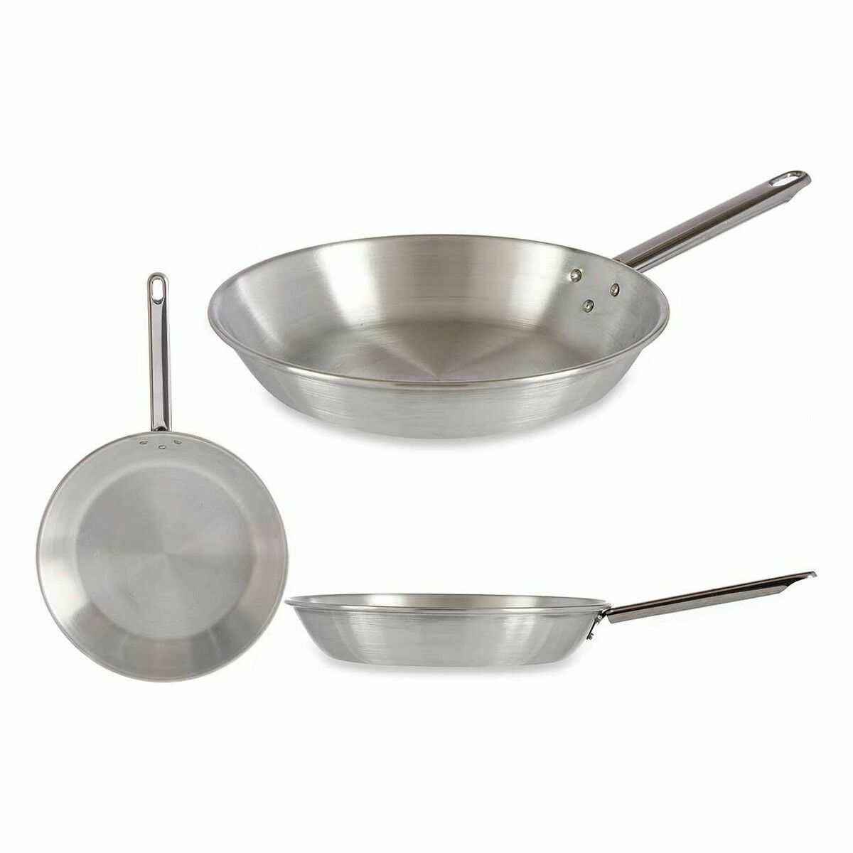 Frigideira  26 cm Alumínio prata (12 peças)-2