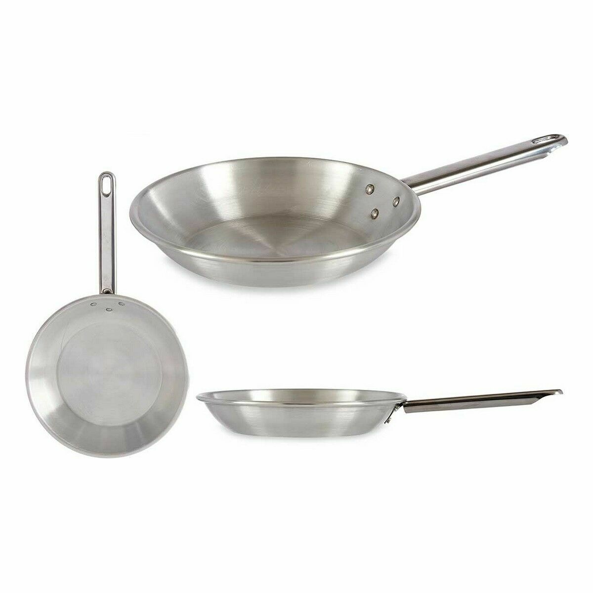 Frigideira  20 cm Alumínio prata (12 peças)-2