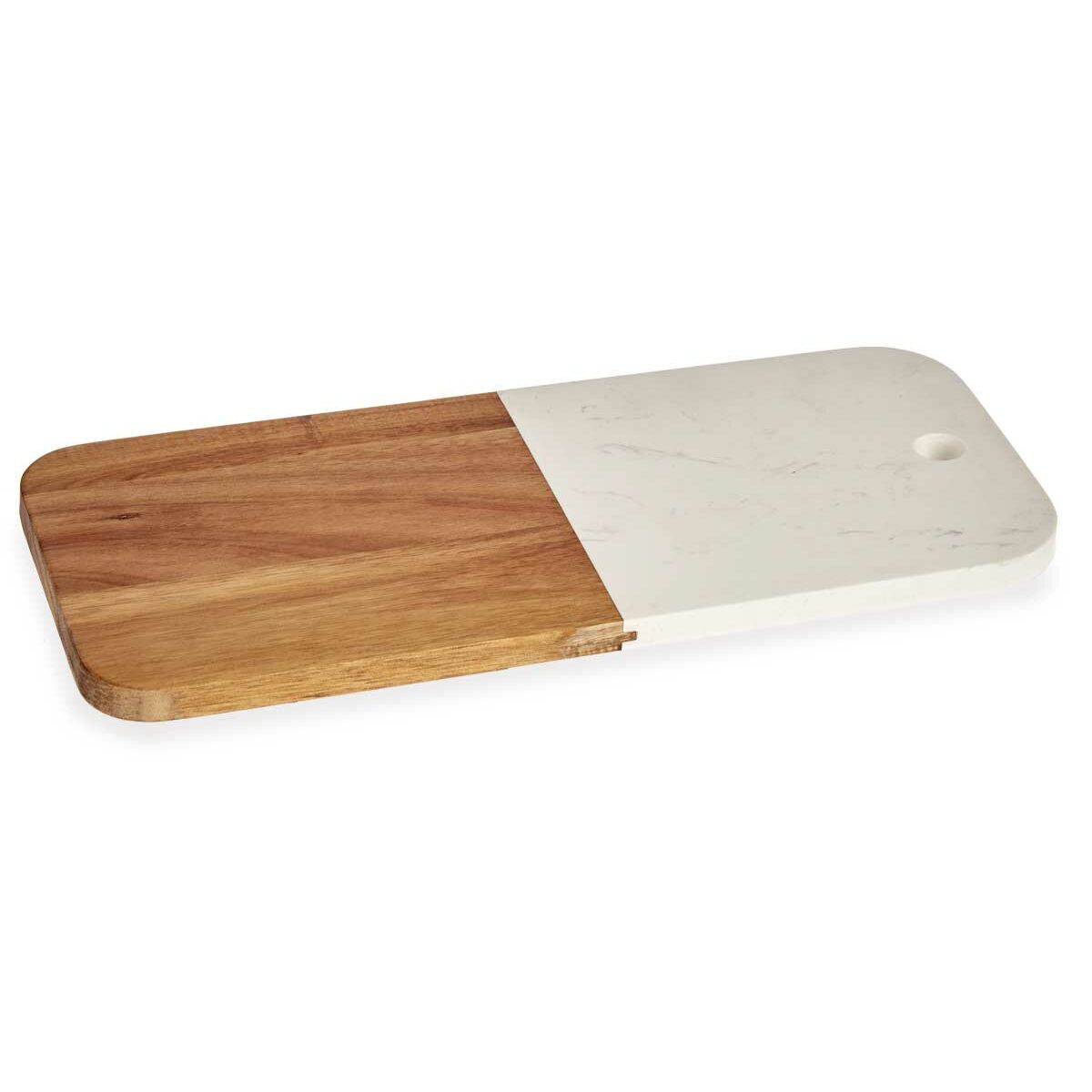 Cutting board White Marble Acacia Wood 18 x 1.5 x 38 cm (8 pieces)-2
