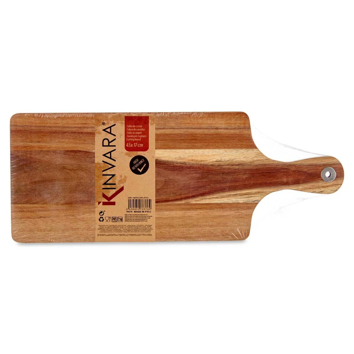 Cutting board White acacia wood 17.3 x 1.5 x 44.8 cm (12 pieces)-3