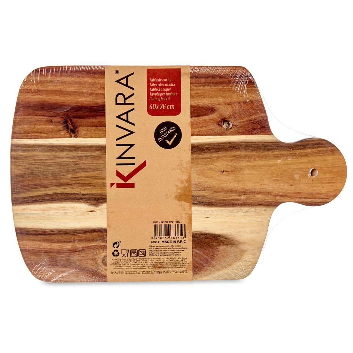 Cutting board Black acacia wood 25.7 x 1.5 x 40 cm (12 pieces)-3