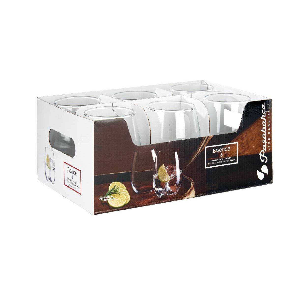 Kit de copos Amber Transparente Vidro 350 ml (4 peças)-3