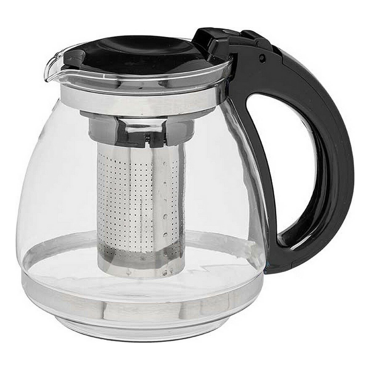 Чайник Прозрачный Чёрный Пластик Cтекло 1,5 L (6 штук)-4