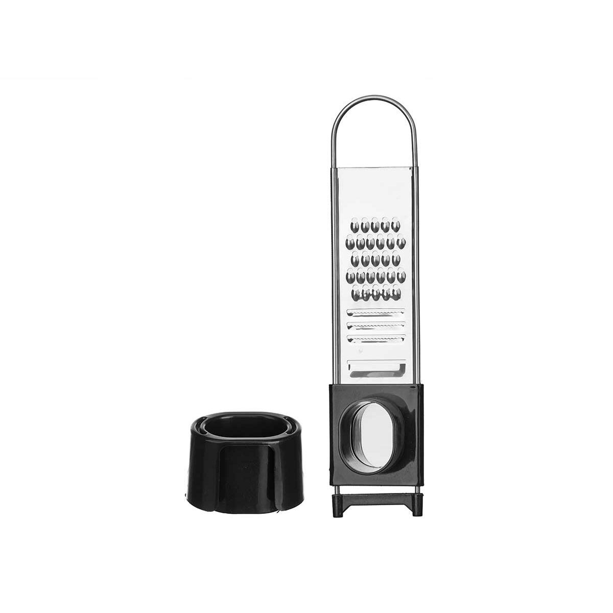Multi-purpose grater Black Silver 4.7 x 23 x 4 cm (12 pieces)-2