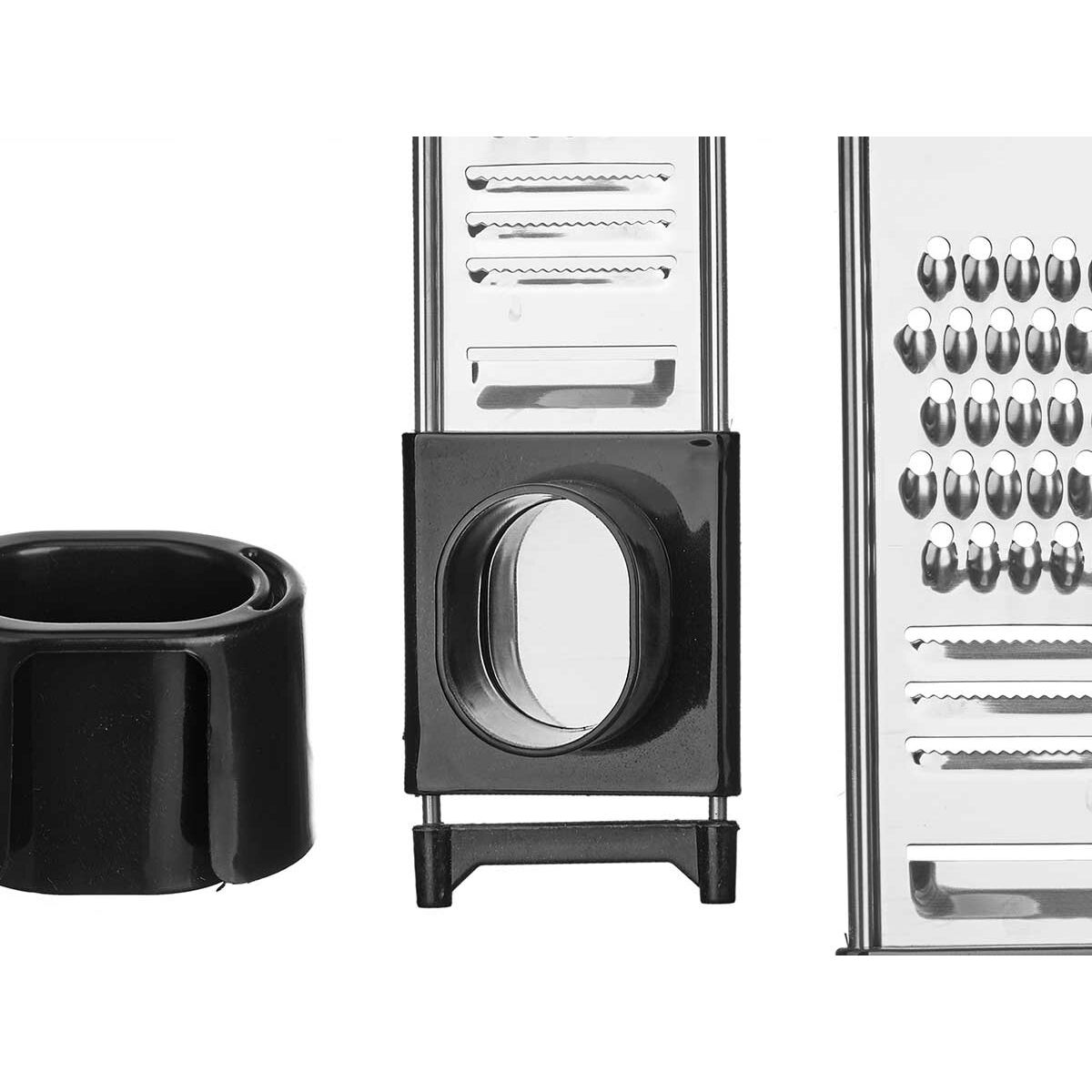 Multi-purpose grater Black Silver 4.7 x 23 x 4 cm (12 pieces)-4