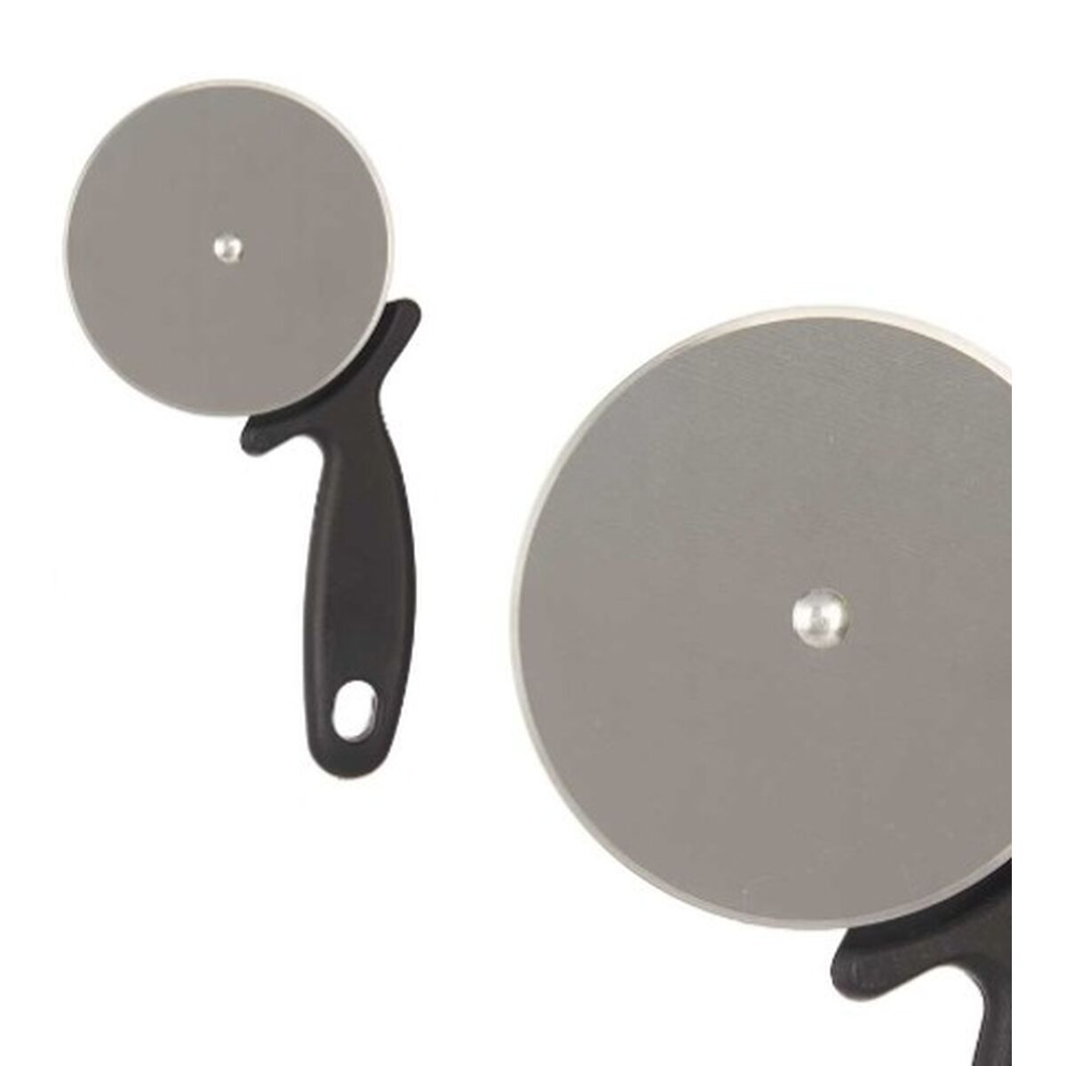 Pizza Cutter Black Silver Stainless Steel Plastic 21 x 1.5 x 10 cm (12 pieces)-3