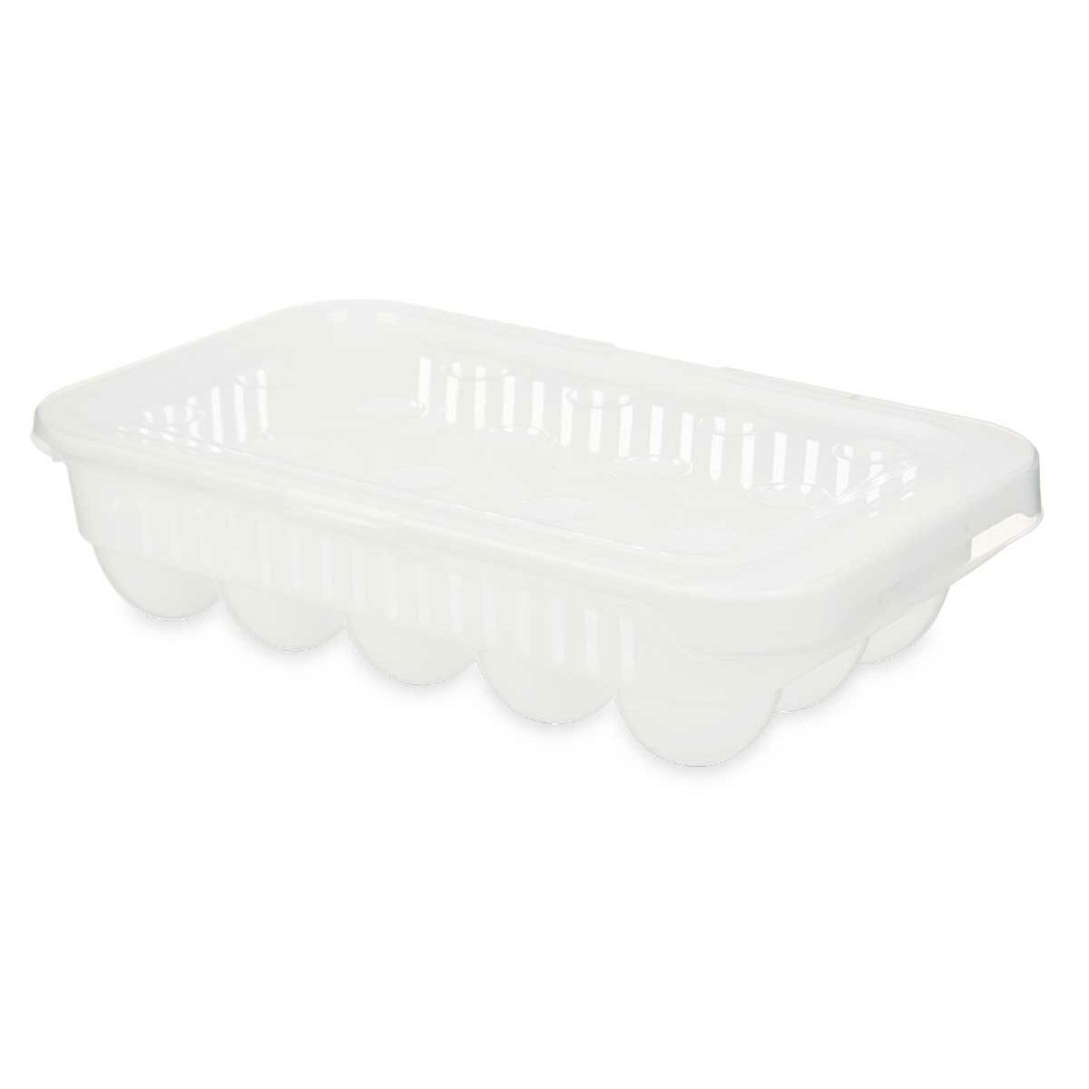 Egg Cup White Clear Plastic 17.5 x 7 x 28.5 cm (12 pieces)-2