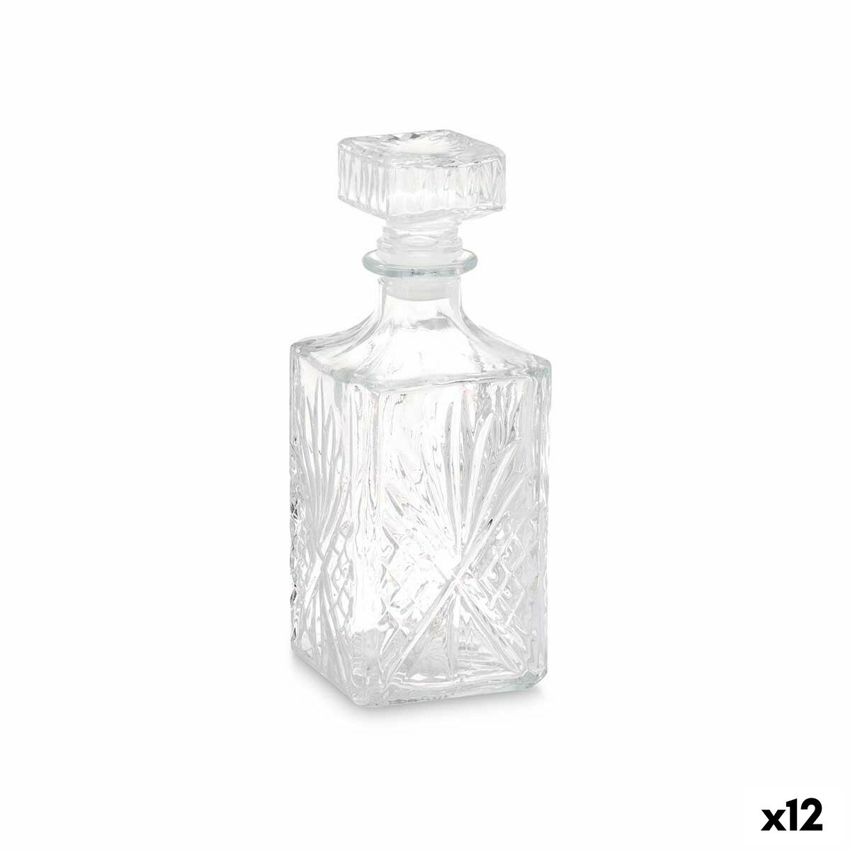 玻璃瓶利口酒菱形透明900毫升(12件)