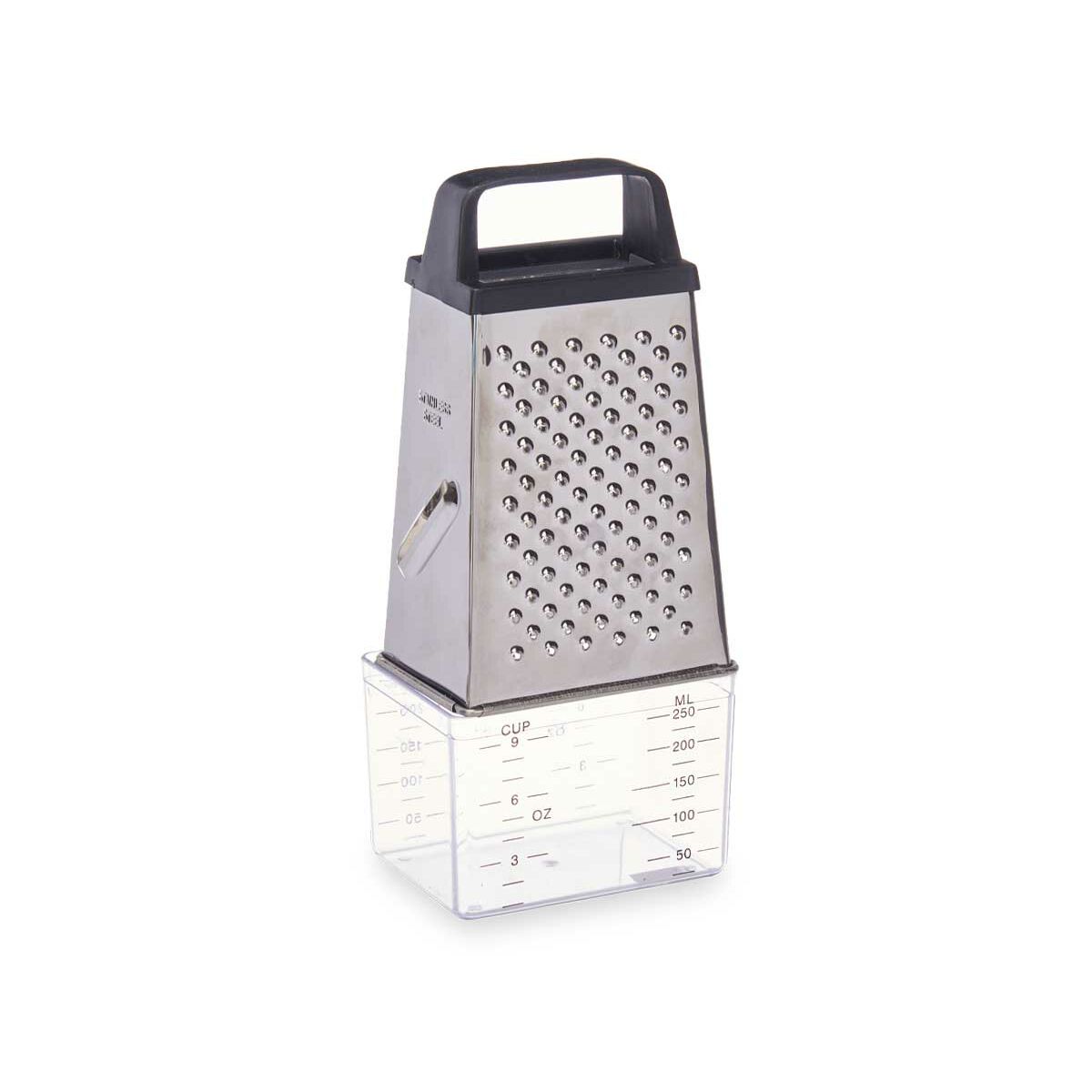 Container Grater Transparent Stainless Steel 9.5 x 20.5 x 6.7 cm (24 pieces)-2