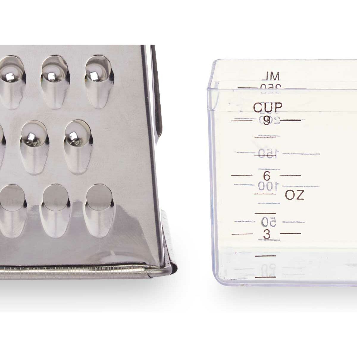 Container Grater Transparent Stainless Steel 9.5 x 20.5 x 6.7 cm (24 pieces)-4