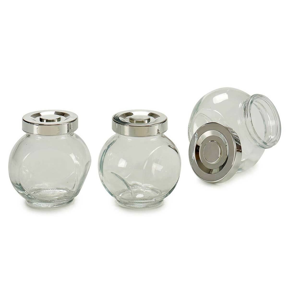 Set of cans Glass (24 pieces) With cover 3 Items-2