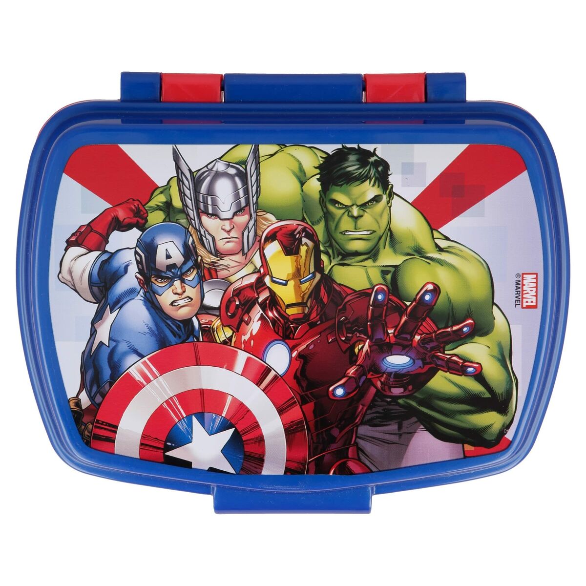 The Avengers Infinity Blue Plastic Red Sandwich Container (17 x 5. 6 x 13. 3 cm)-2