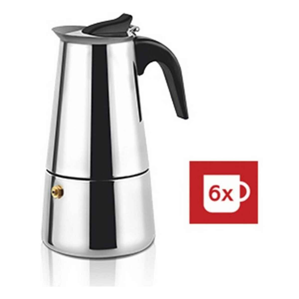 Итальянская Kофеварка Haeger Moka Нержавеющая сталь 18/10-7