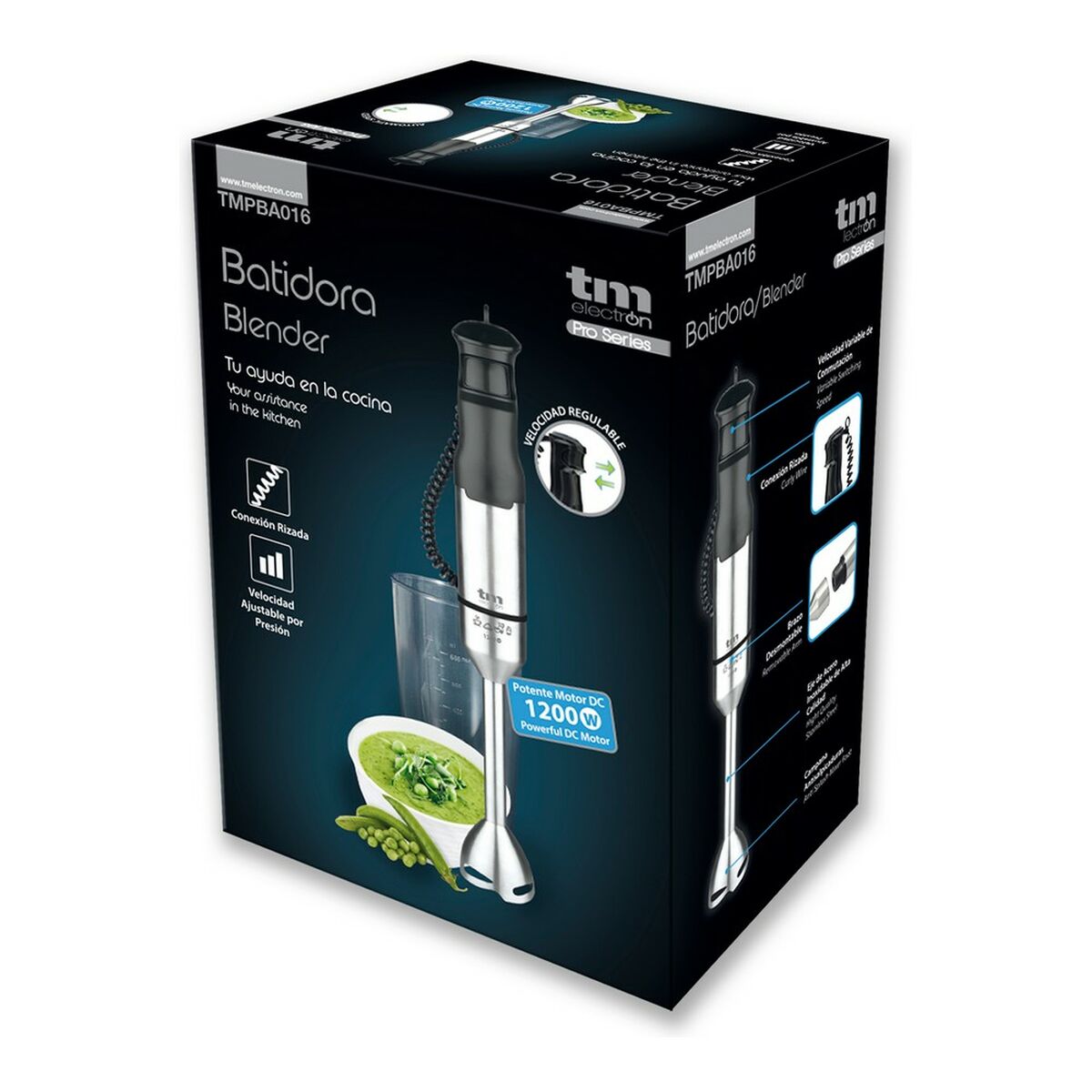 Ручной миксер TM Electron Нержавеющая сталь 1200 W-2