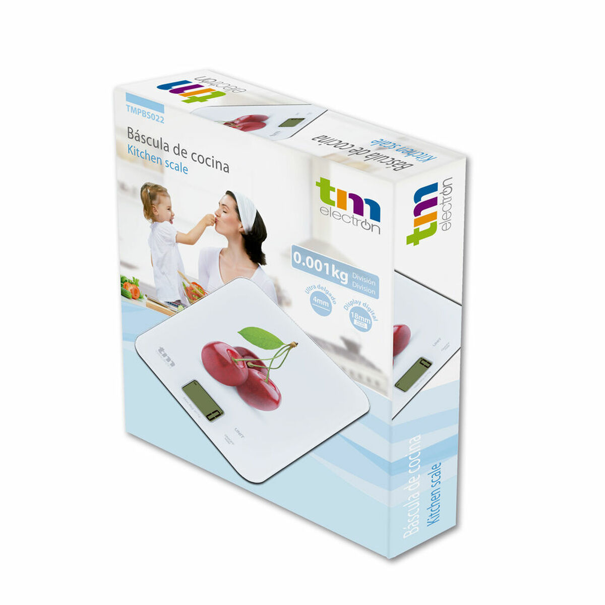 Кухонные весы TM вишня 8 kg (22,4 x 18,5 cm)-2