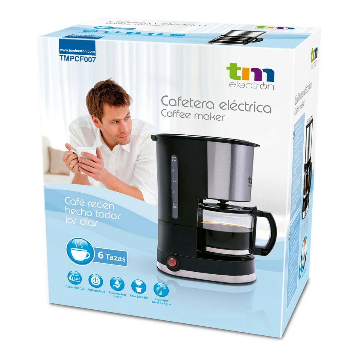 Капельная кофеварка TM Electron 0,6 L 6 Чашки-3