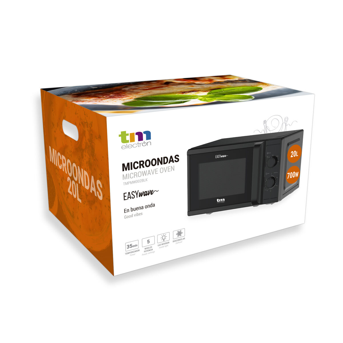 Микроволновая Печь с Грилем TM Electron Чёрный 700 W 20 L-7