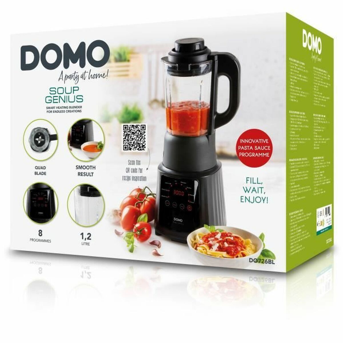 Миксер с колбой DOMO Чёрный Прозрачный-5