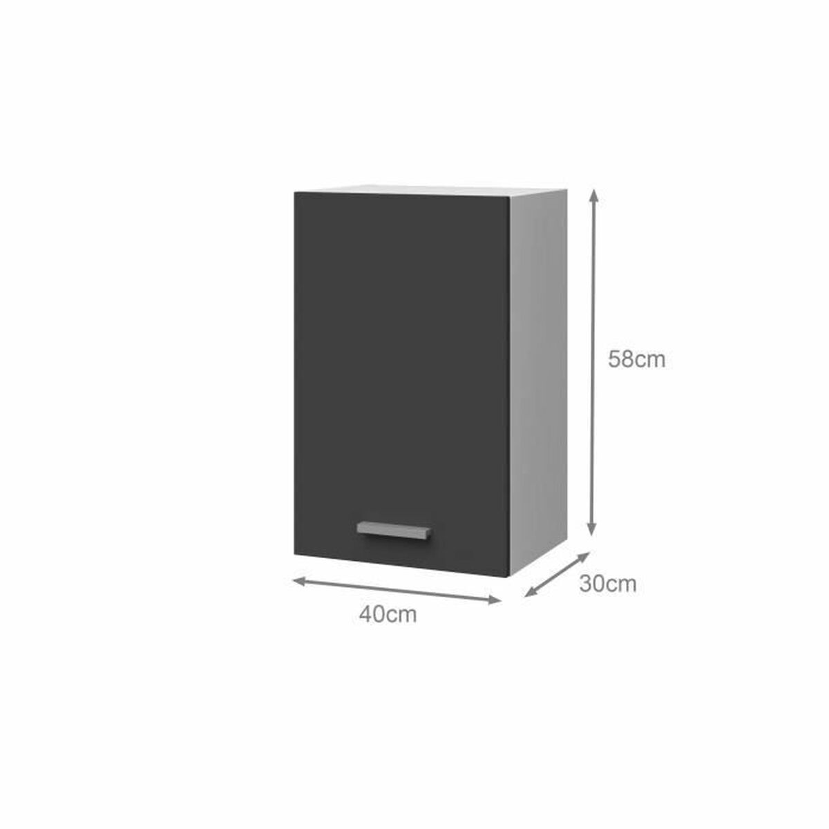 Armadio da cucina Bianco grigio 60 x 30 x 36 cm-3