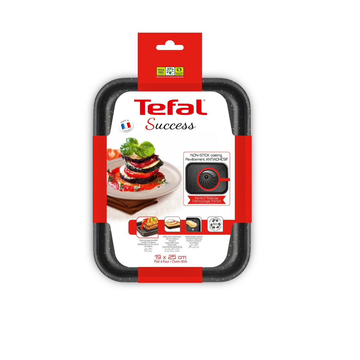Поддон для духовки Tefal Success Чёрный Металл Алюминий 20 x 26 cm-3