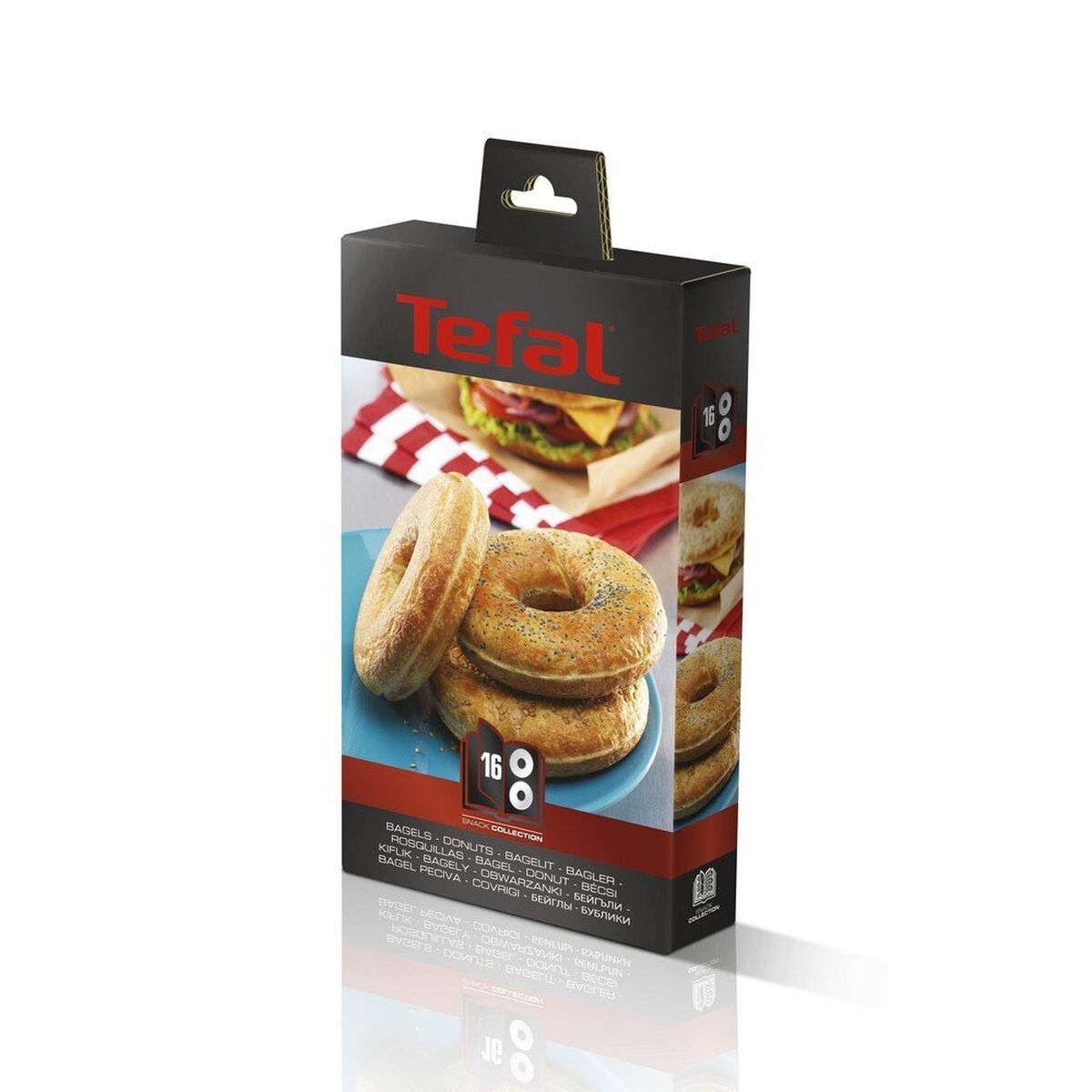 Форма Tefal Bagels Snack Collection Бутербродница Чёрный-2