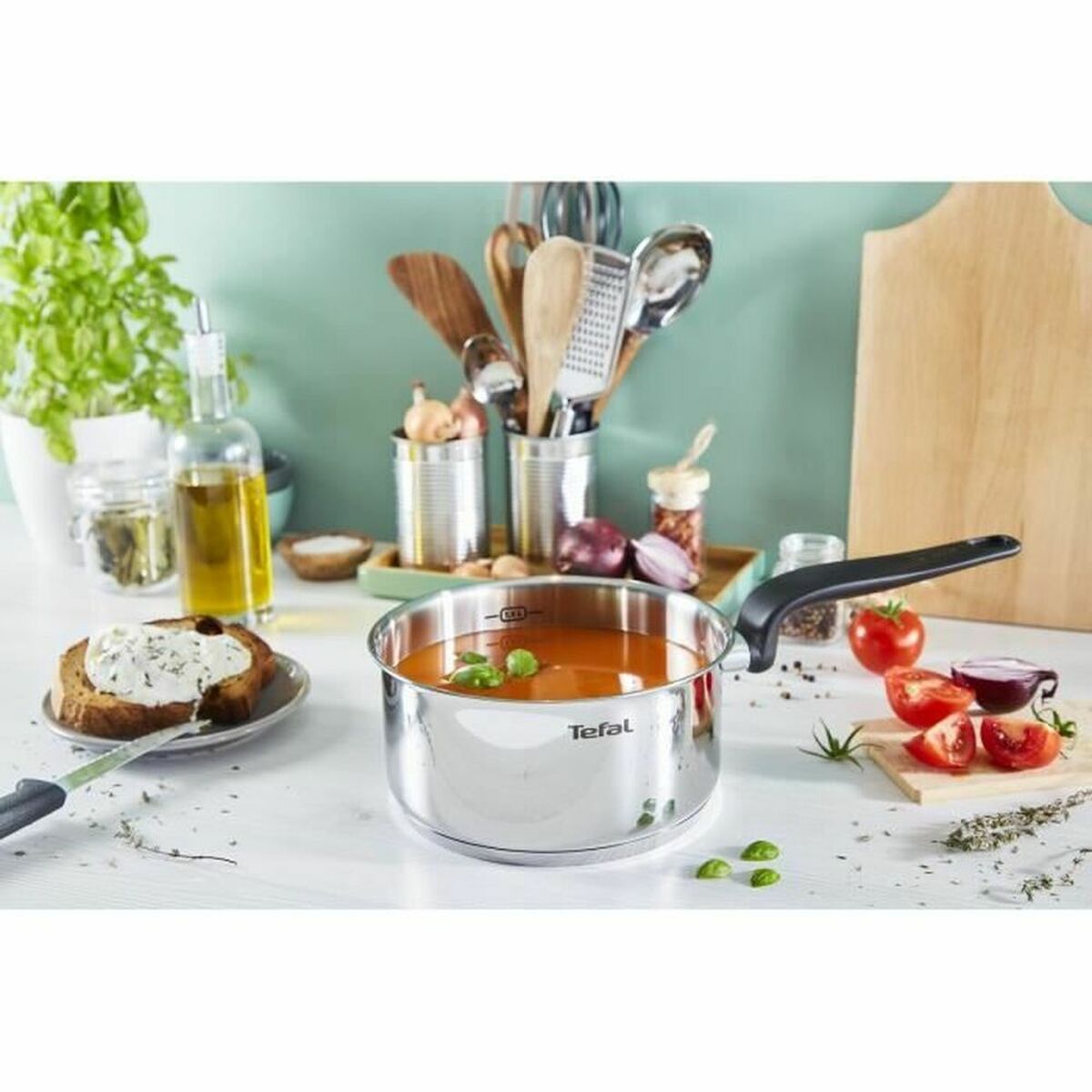 Qopqoqli kovsh SEB Kumush Paslanmaydigan po’lat Ø 20 cm 3 L-5