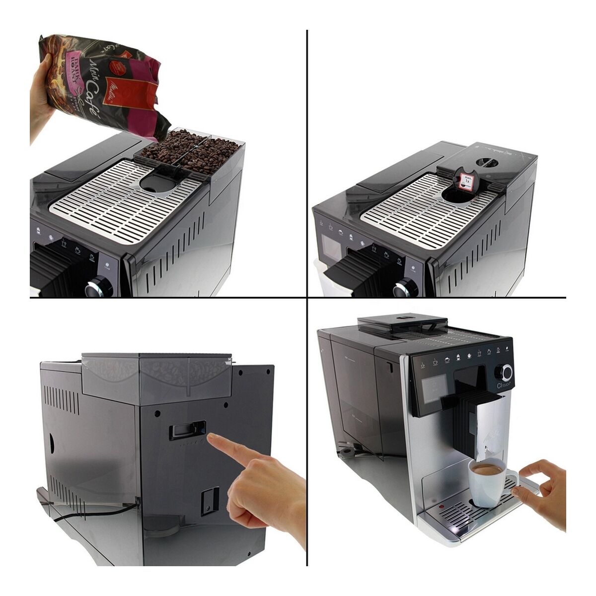 Суперавтоматическая кофеварка Melitta F 630-101 1400W Серебристый 1400 W 15 bar 1,8 L-6