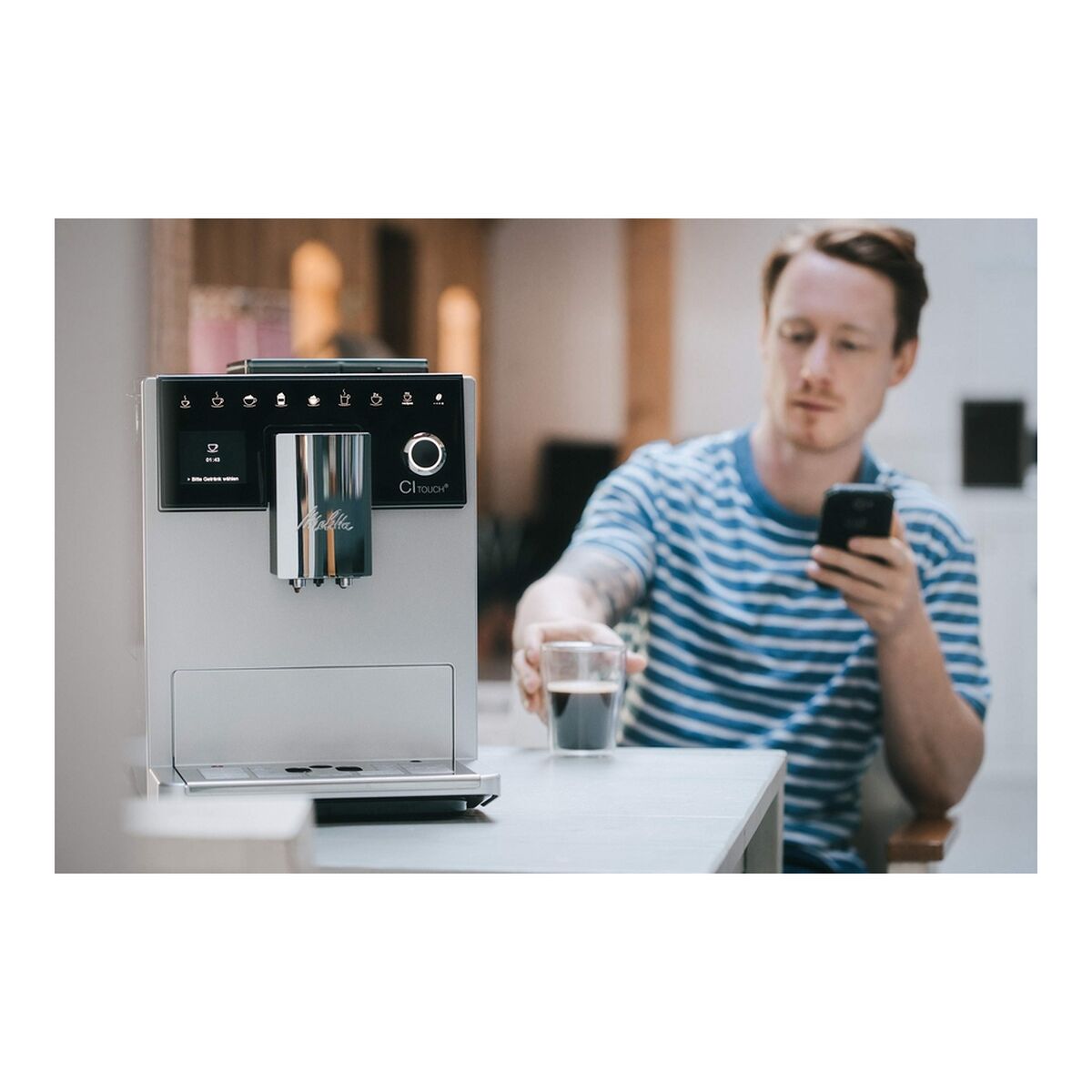 Суперавтоматическая кофеварка Melitta F 630-101 1400W Серебристый 1400 W 15 bar 1,8 L-7