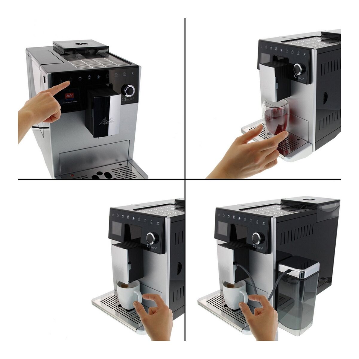 Суперавтоматическая кофеварка Melitta F 630-101 1400W Серебристый 1400 W 15 bar 1,8 L-8