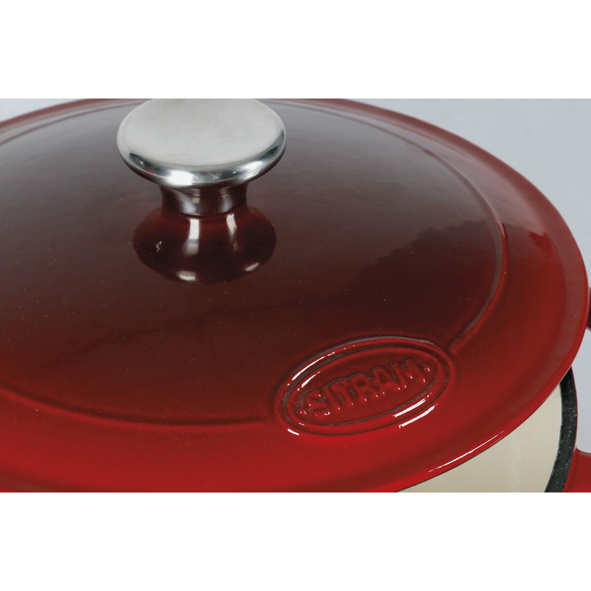 Castrulla Sitult Rojo/Blanco Emalireval պողպատը Systrul 36 cm 9 L-4