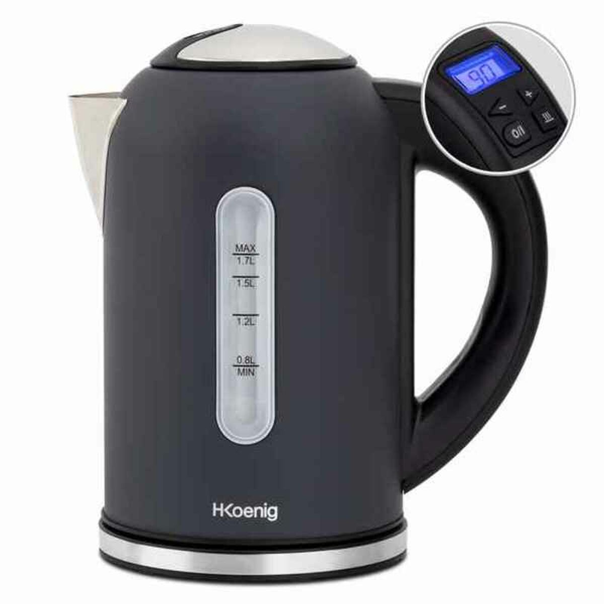 Чайник Hkoenig BOE52 2200 W Чёрный Нержавеющая сталь 2200 W 1,7 L 1,7 L-3