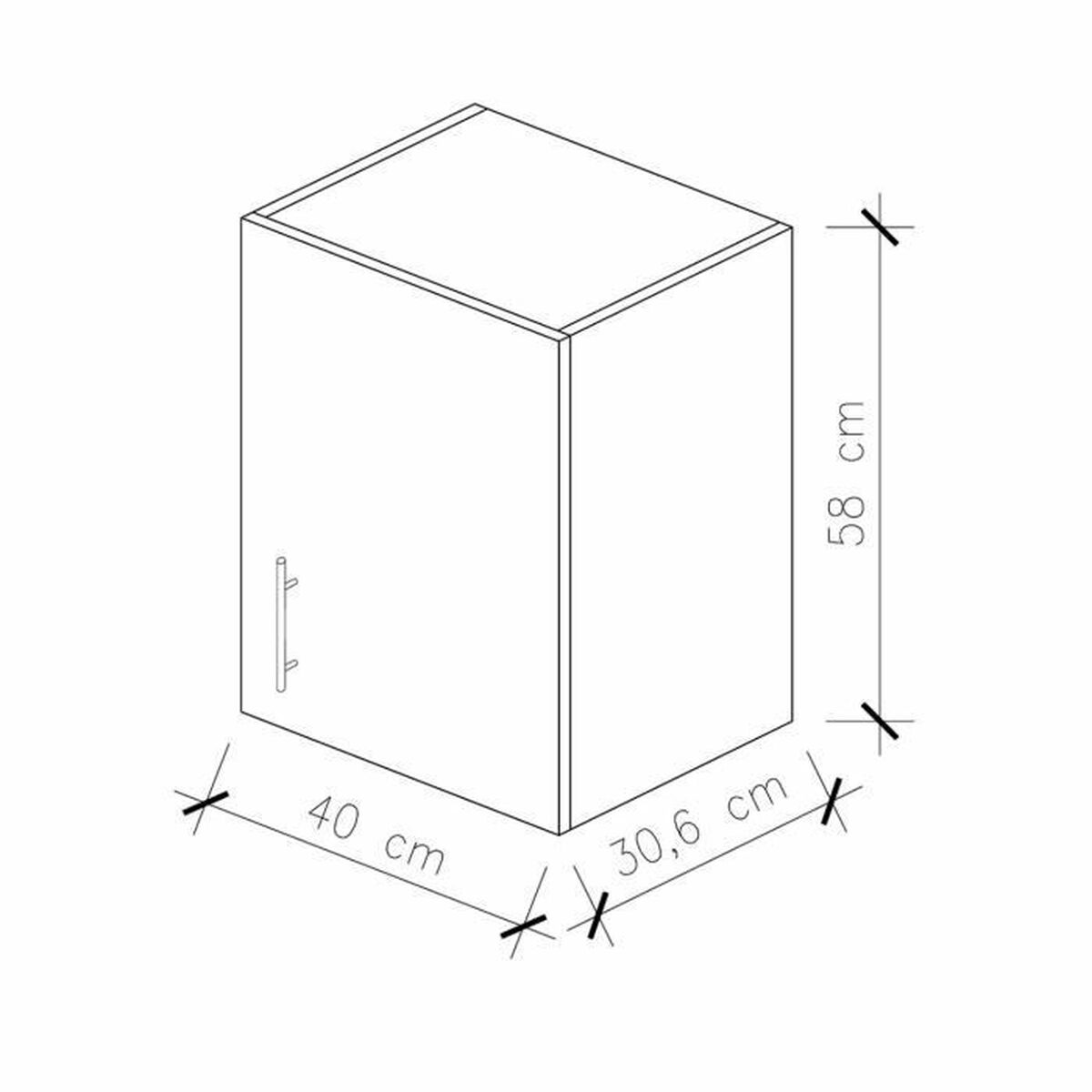 Кухонный шкаф Белый 40 x 30 x 58 cm-2